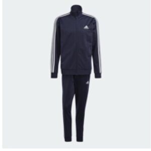 Men's Adidas Essentials 3-Stripes Track Suit - XLarge / Black / White